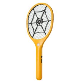Electric Fly Swatter with 3 Layers Mesh and 500mAh Battery Yellow & Black