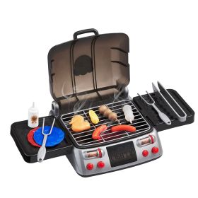 VEVOR 19 PCS Kids BBQ Grill Playset Cooking Grill Toy Set with Smoke Sound Light