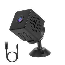 1080P 2.4G WiFi Mini Security Camera for Pet Baby Monitor Compact Wireless Camera with PIR Motion Detection Night Vision App Control 32G MMC Card